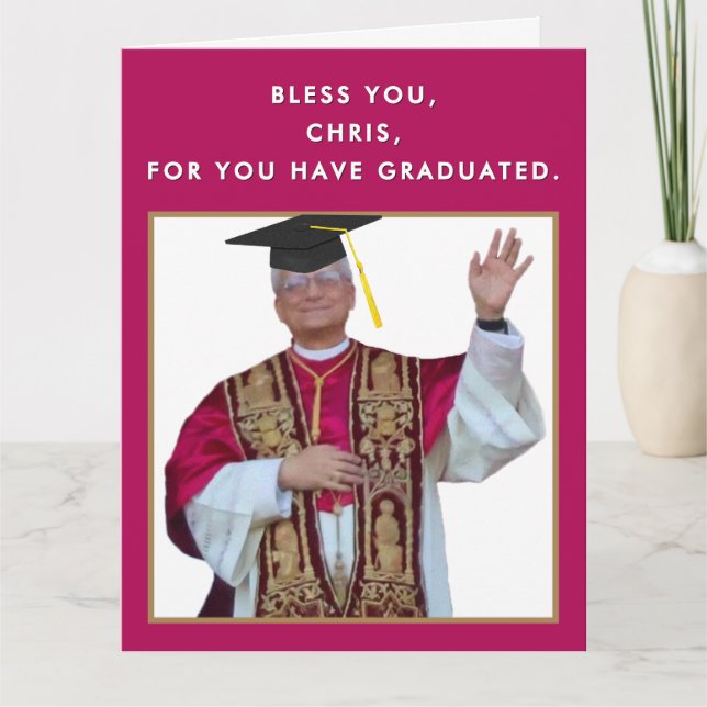 Funny Catholic School Graduation Card (Front)
