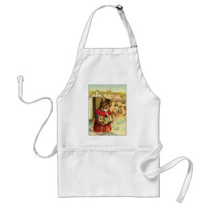Funny Cats at the Beach - Louis Wain Standard Apron