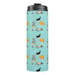 Funny Cats At Yoga Thermal Tumbler