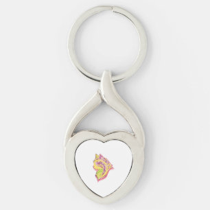 Funny Cats Breed Mandala Head Gift Ideas Keychain