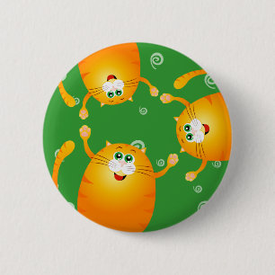 Funny cats, button