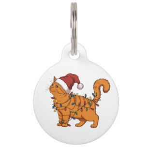 Funny Cats Christmas Orange Cat Mom Pet Lover Xmas Tag