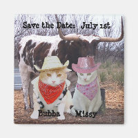 Funny Cats Cowboys Save the Date