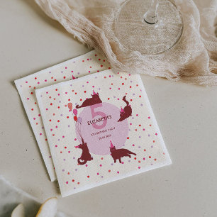 Funny Cats cute Purrfect Birthday Party Napkin