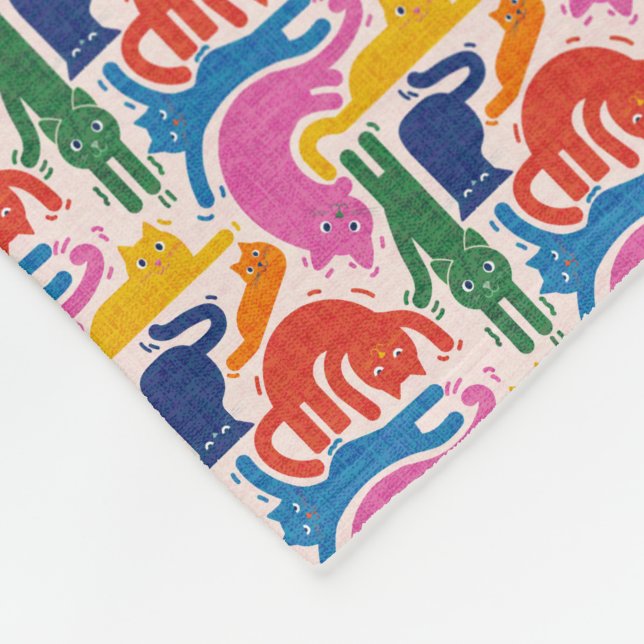 Funny cats fleece blanket (Corner)