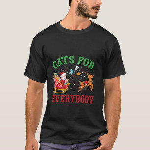 Funny Cats For Everybody Santa Christmas Cat Xmas  T-Shirt