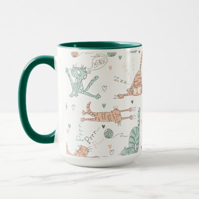 Funny Cats in a Cute Style Mug (Left)