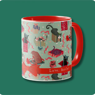 Funny Cats In Christmas Boxes Personalized  Mug