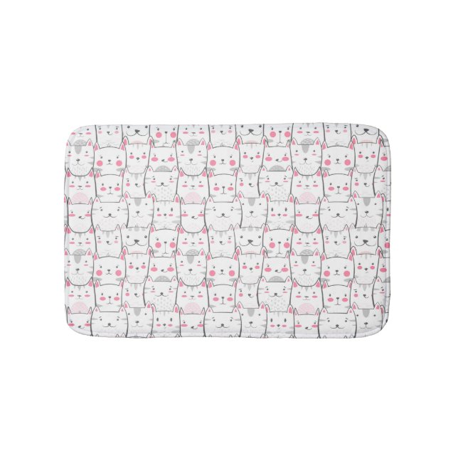 Funny Cats Kitten Kittens Cat Bath Mat (Front)