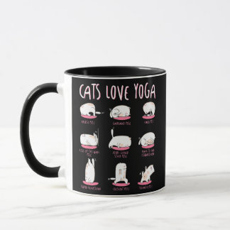 Funny Cats love different Yoga Positions Yoga Cat Mug