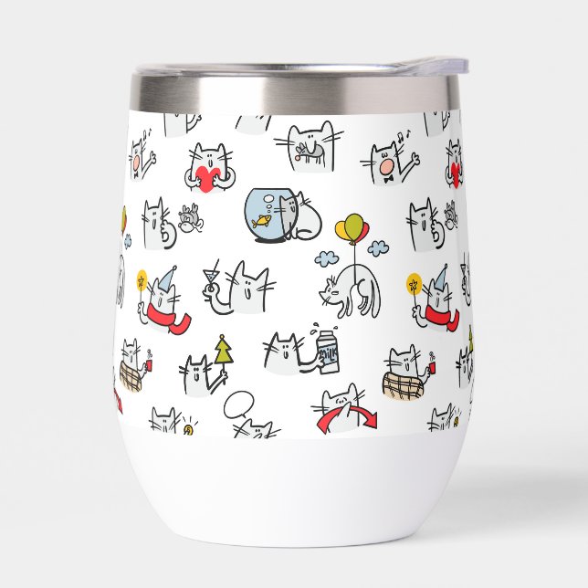 Funny cats, milk and magic. (Left)