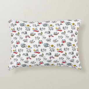Funny cats, milk and magic. accent pillow