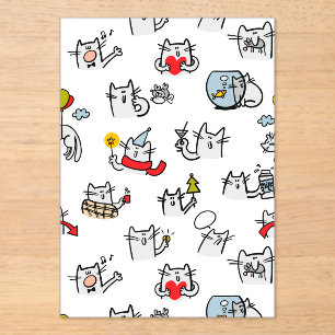 Funny cats, milk and magic. acrylic invitations