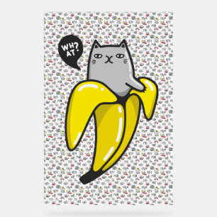 Funny cats, milk and magic. acrylic sign