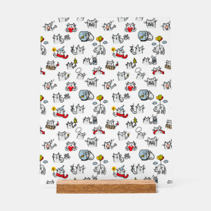 Funny cats, milk and magic. acrylic sign