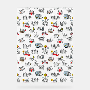 Funny cats, milk and magic. acrylic sign