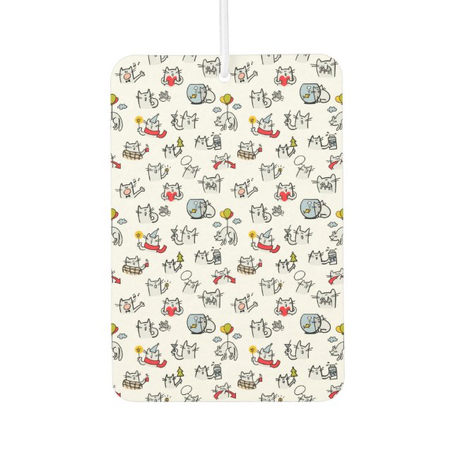 Funny cats, milk and magic. air freshener (Front)