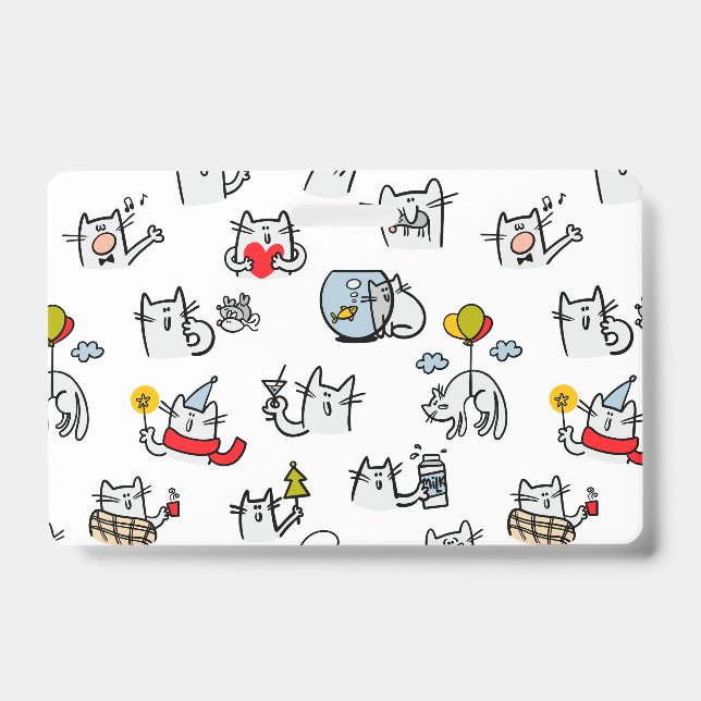 Funny cats, milk and magic. badge (Front)