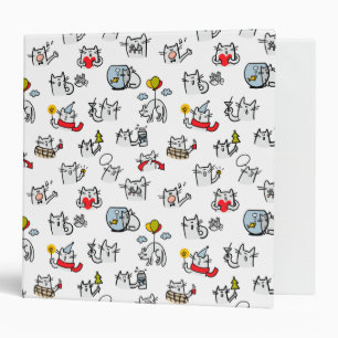 Funny cats, milk and magic. binder