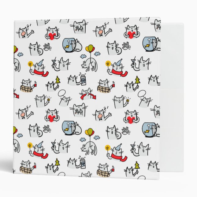 Funny cats, milk and magic. binder (Front/Inside)