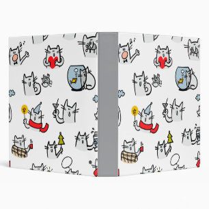 Funny cats, milk and magic. binder