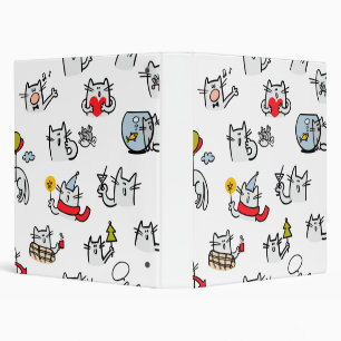 Funny cats, milk and magic. binder