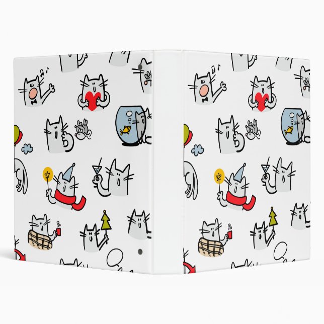 Funny cats, milk and magic. binder (Background)