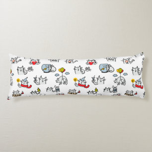 Funny cats, milk and magic. body pillow