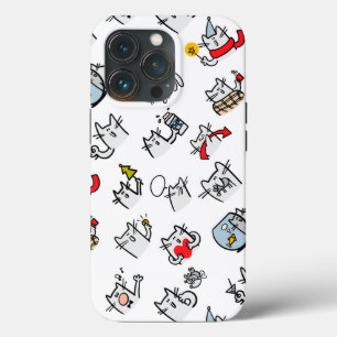 Funny cats, milk and magic. iPhone 13 pro case