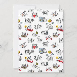 Funny cats, milk and magic. invitation