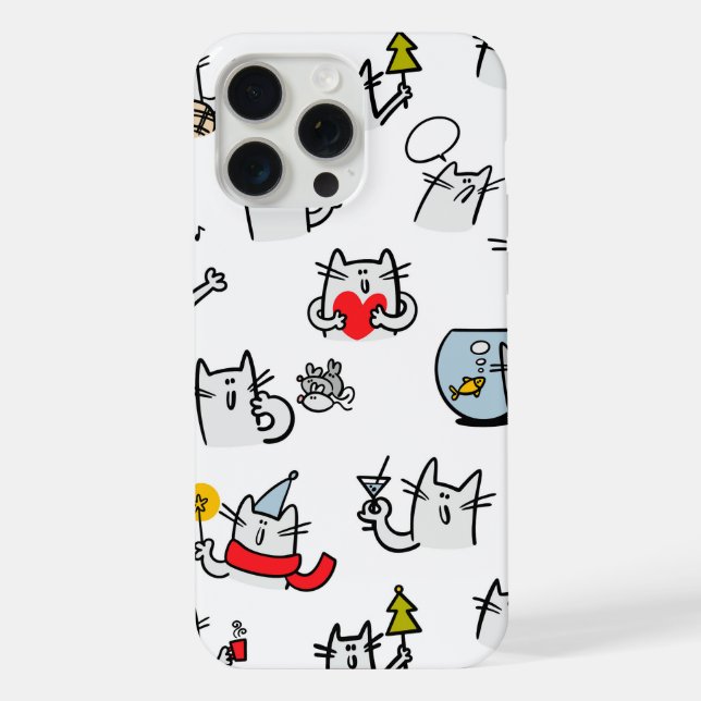 Funny cats, milk and magic. iPhone case (Back)