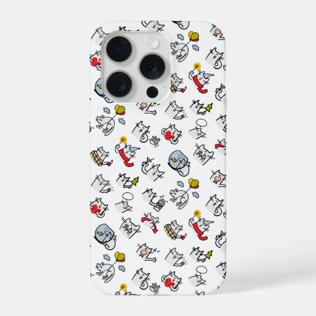Funny cats, milk and magic. iPhone case (Back)