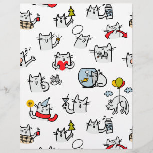 Funny cats, milk and magic. letterhead