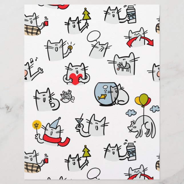 Funny cats, milk and magic. letterhead (Front)
