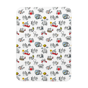 Funny cats, milk and magic. magnet