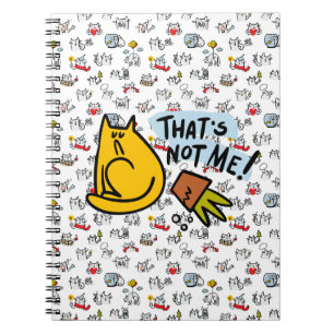 Funny cats, milk and magic. notebook