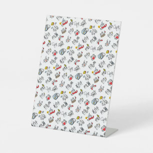 Funny cats, milk and magic. pedestal sign