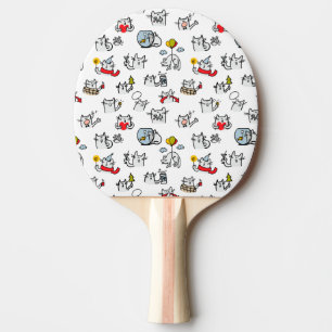 Funny cats, milk and magic. ping pong paddle