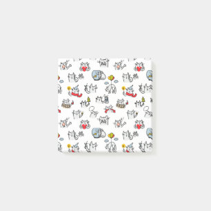 Funny cats, milk and magic. post-it notes