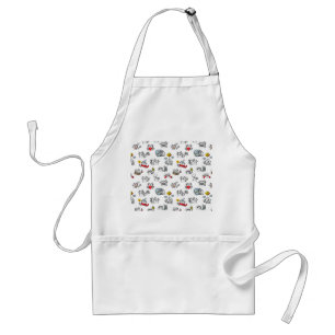 Funny cats, milk and magic. standard apron