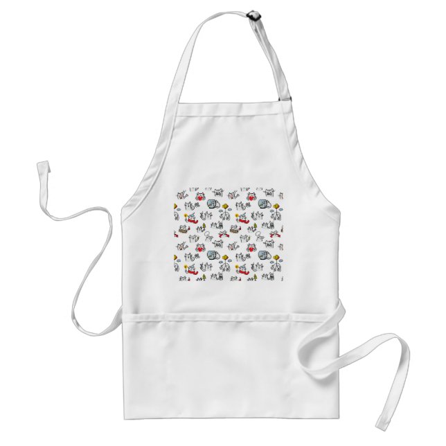 Funny cats, milk and magic. standard apron (Front)