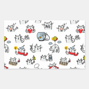 Funny cats, milk and magic. sticker