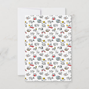 Funny cats, milk and magic. thank you card