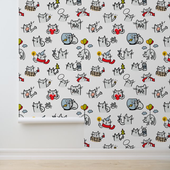 Funny cats, milk and magic. wallpaper (Application)