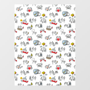 Funny cats, milk and magic. window cling