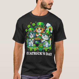 Funny cats on Patricks day T-Shirt