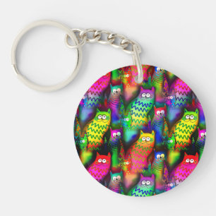 Funny Cats Pattern-54578 Keychain