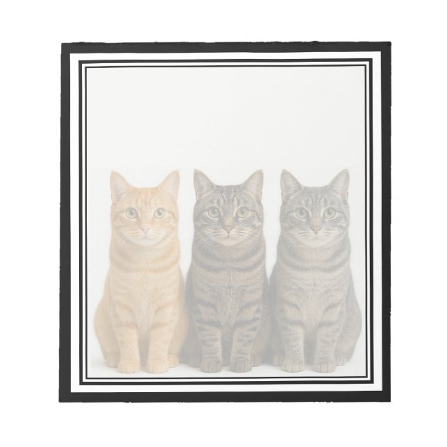 Funny Cats Peeking Note Pad (Front)