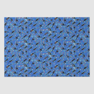 Funny Cats Play in Christmas Lights Tissue Paper