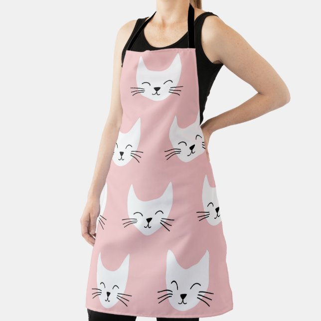 funny cats seamless pattern apron (Insitu)